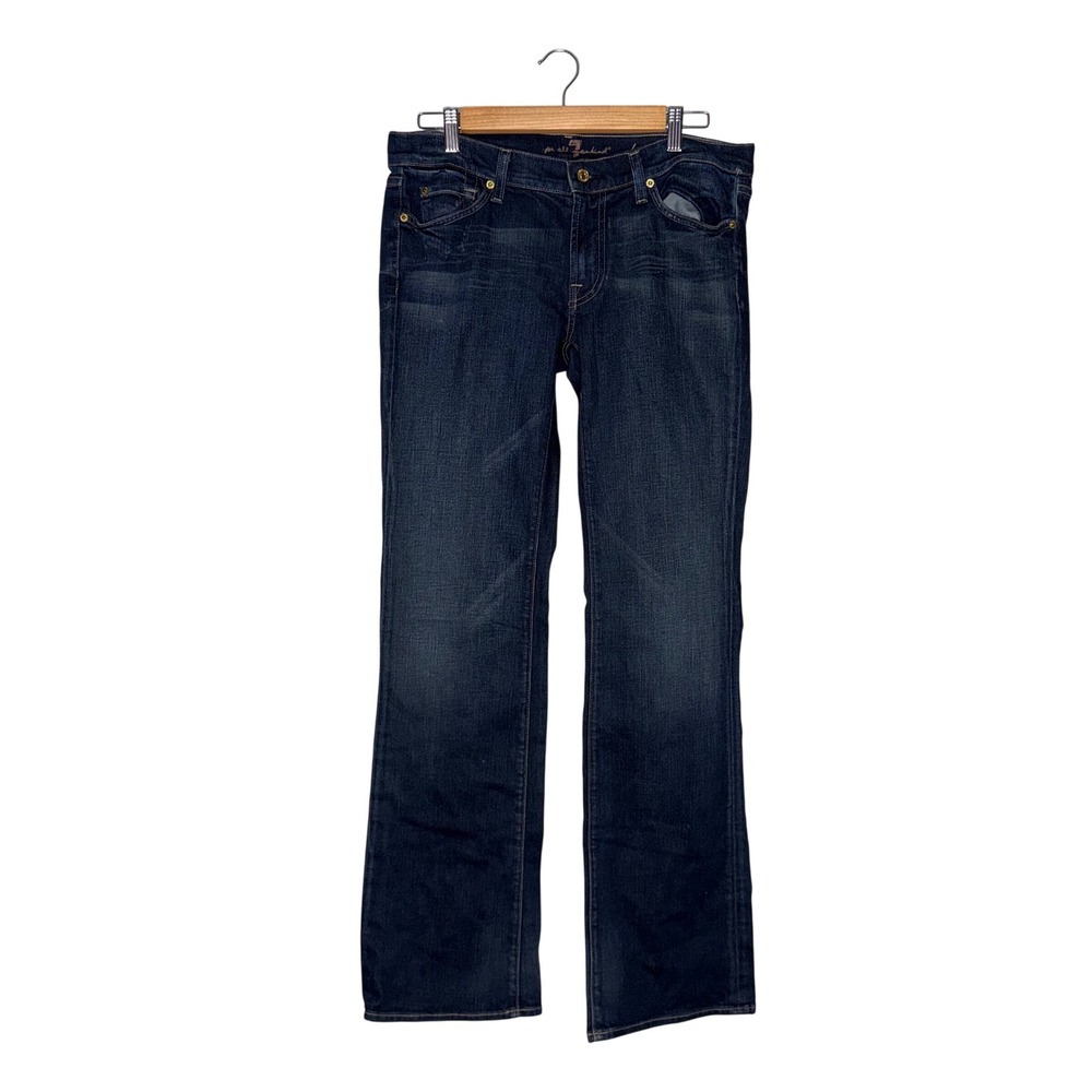 7 For All Mankind Bootcut Jeans Women 31 Dark Wash Excellent Made in USA